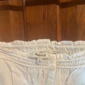 Madewell White Ruffle Skirt Set
